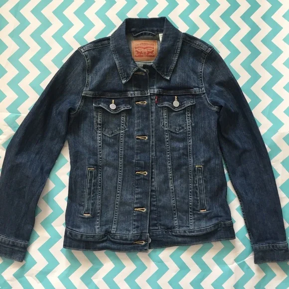Levi's Blue Denim Trucker Jacket - Picture 2 of 8